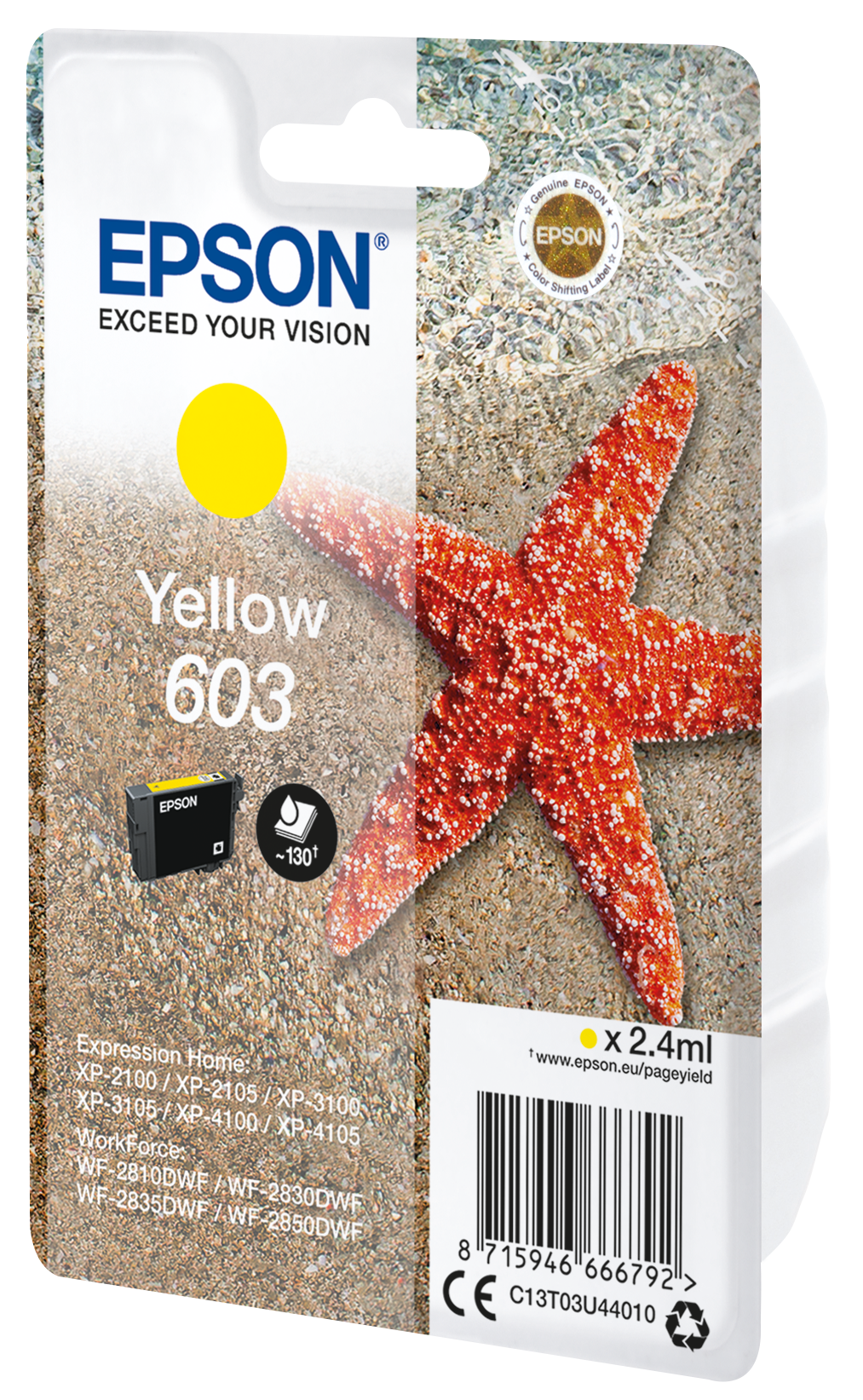 EPSON 1LB Singlepack Yellow 603 Ink w/s