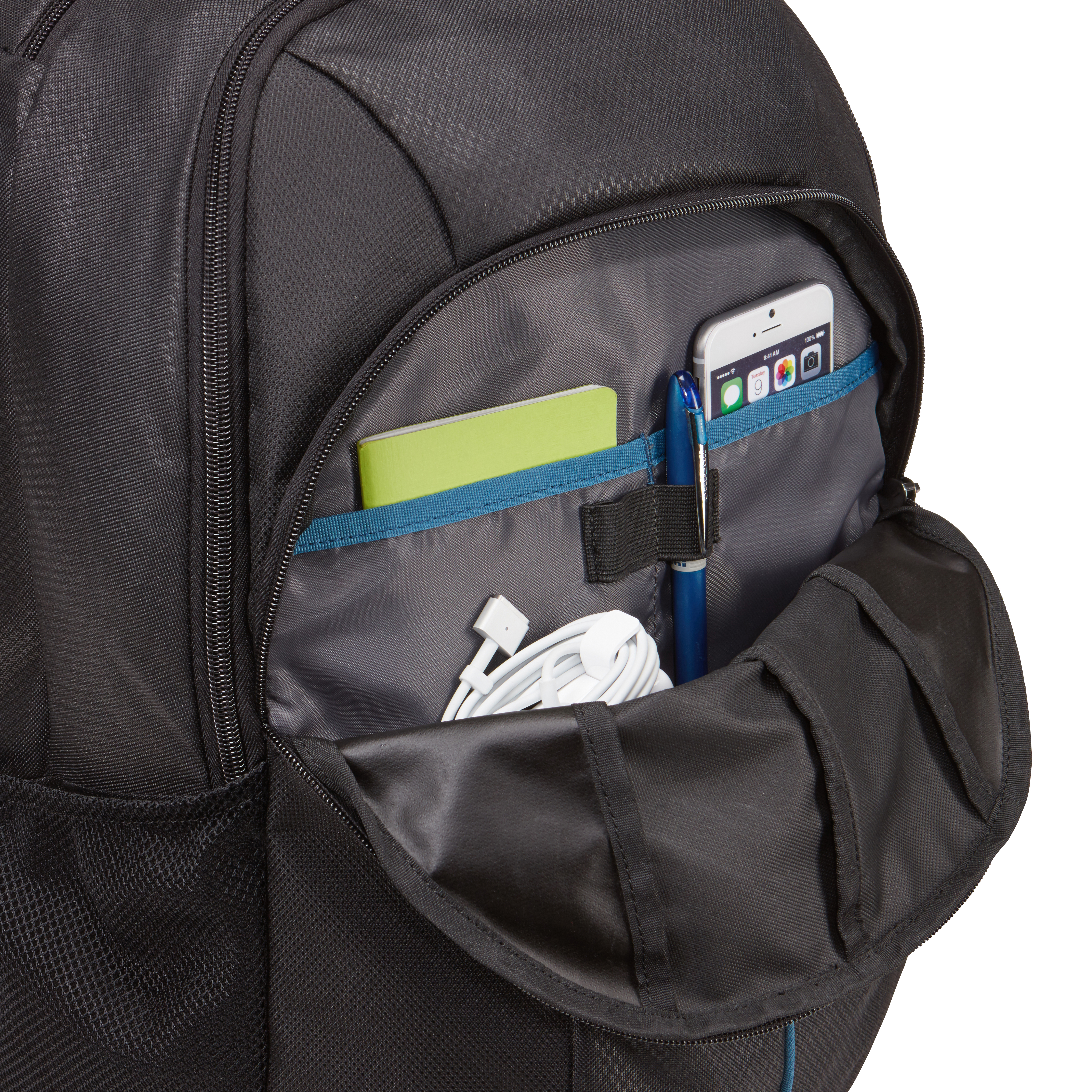 case LOGIC® Laptop-Rucksack Prevailer Polyester schwarz, blau 34,0 l bis 43,2 cm (17 Zoll)