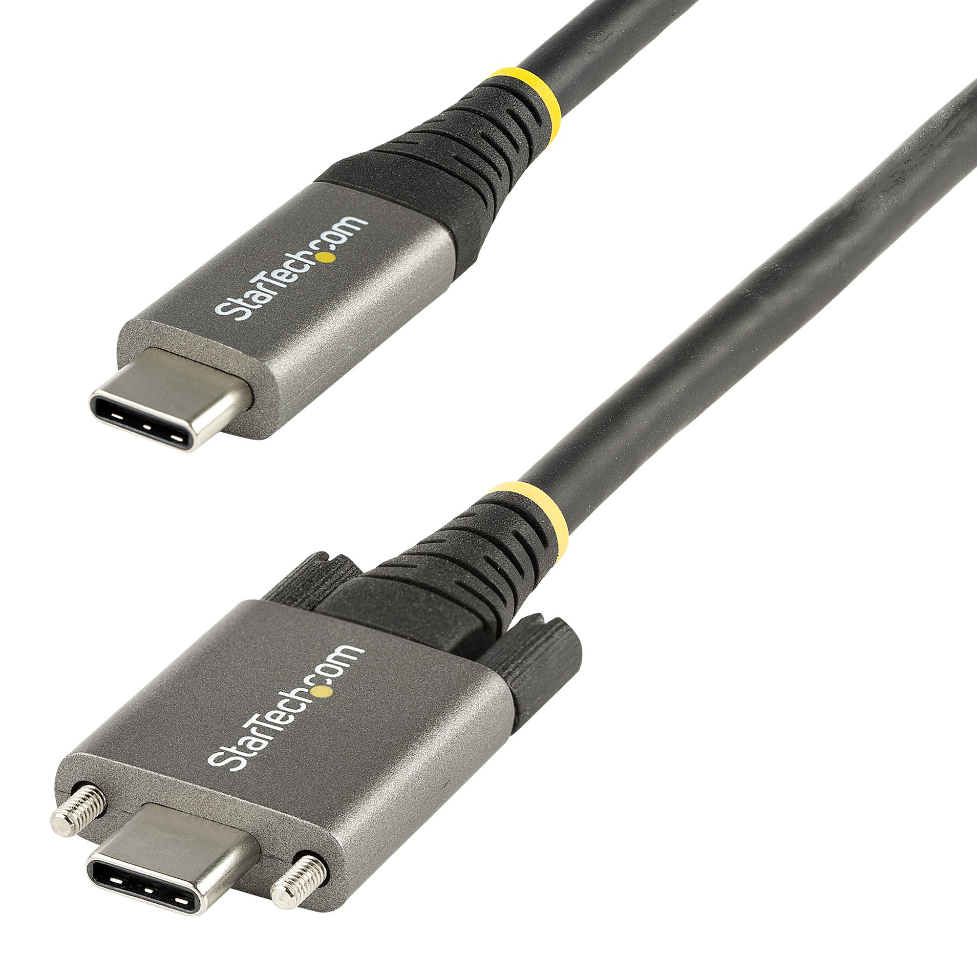 STARTECH.COM 1m USB-C cable with screw lock 10Gbit/s - USB 3.1/3.2 Gen 2 Type-C cable - 100W 5A PD DP Alt Mode