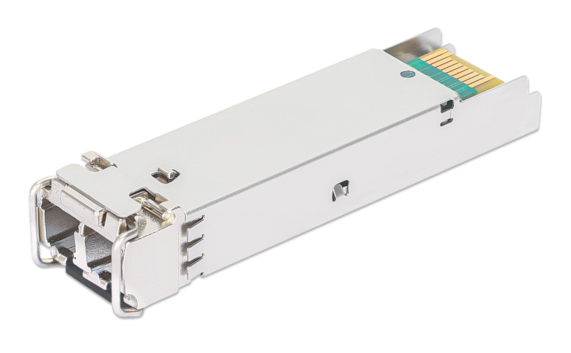 INTELLINET Gigabit SFP-Modul / Mini-GBIC Transceiver für LWL-Kabel 1000Base-SX LC Multimode-Port 550 m HPE-kompatibel silber