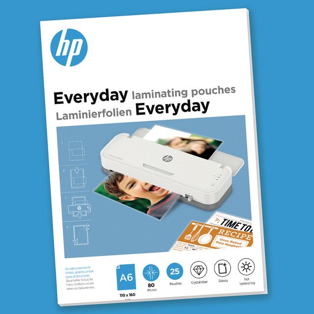 HP Laminierfolien Everyday glänzend für A6 80 micron, 25 St.
