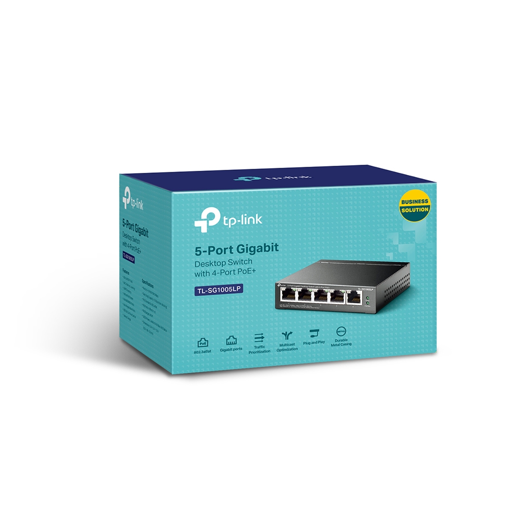 TL-SG1005LP 5-Port-Gigabit-Switch mit 4 PoE+ -Ports