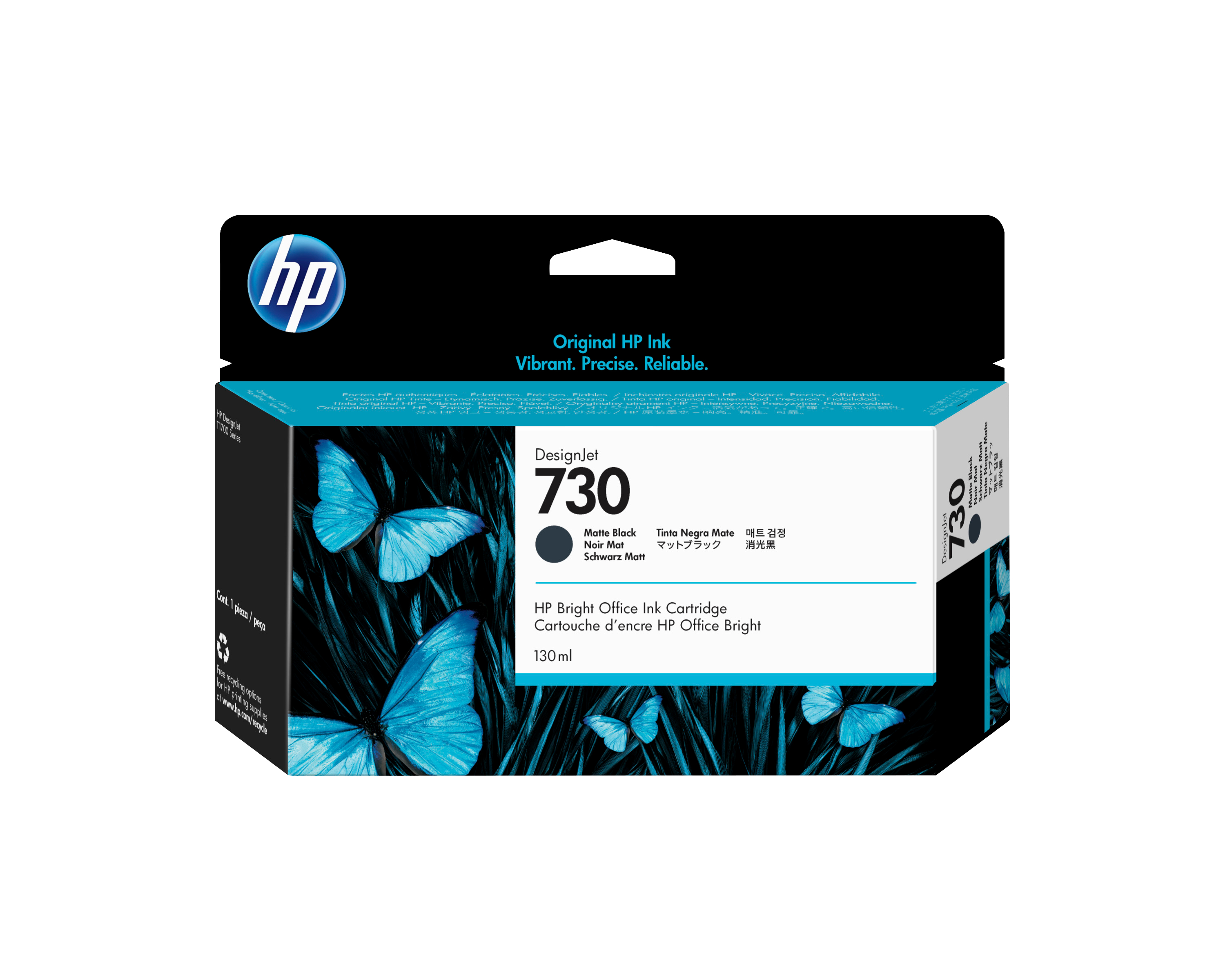 HP 730 130 ml Tinte Matt Schwarz