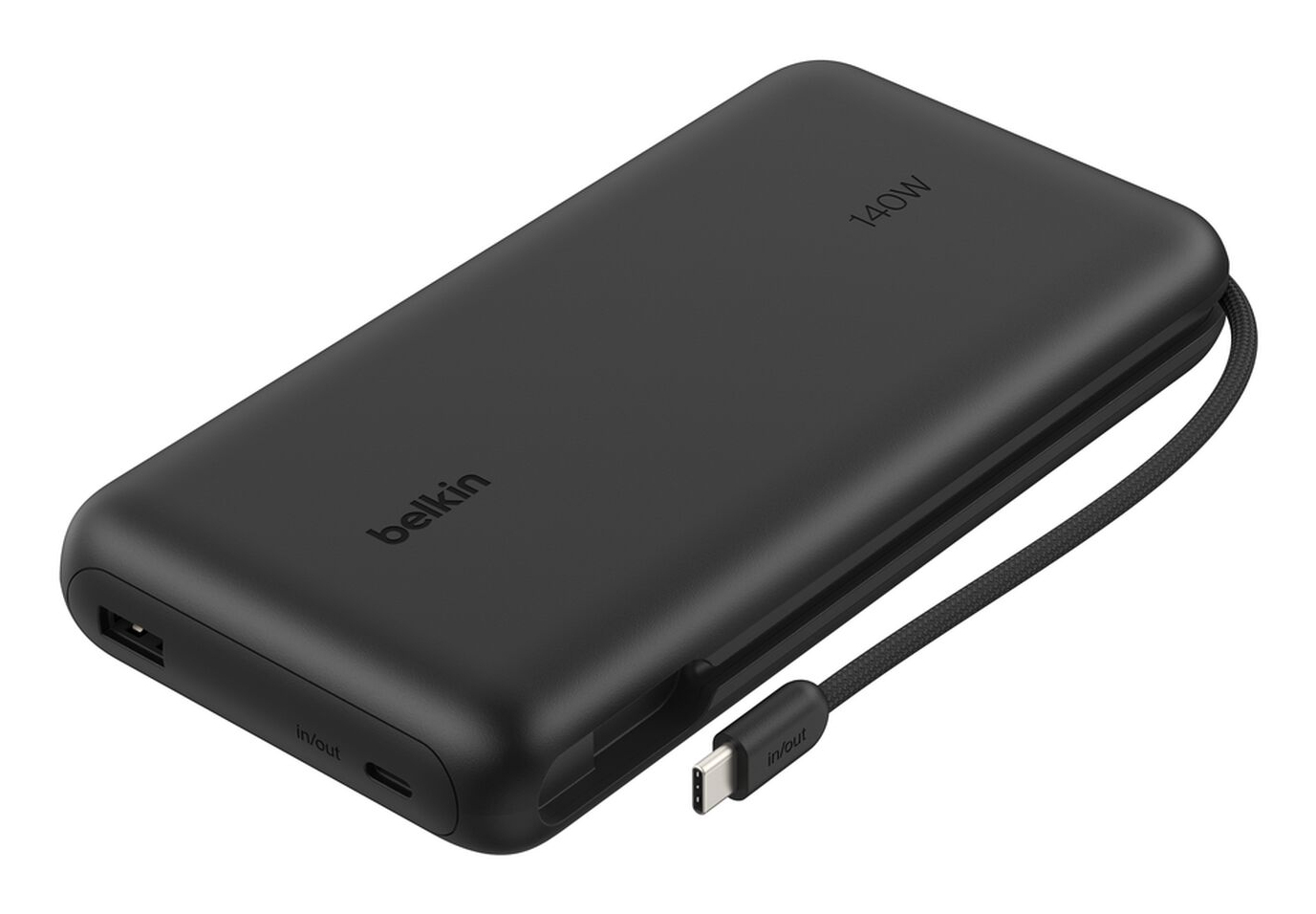 BOOSTCHARGE PWRBANK W/ DISPLAY BLACK / 25000MAH W/ USB-C CABLE