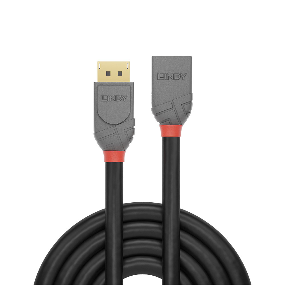 DisplayPort 1.4 Verlängerungskabel Anthra Line, Stecker > Buchse