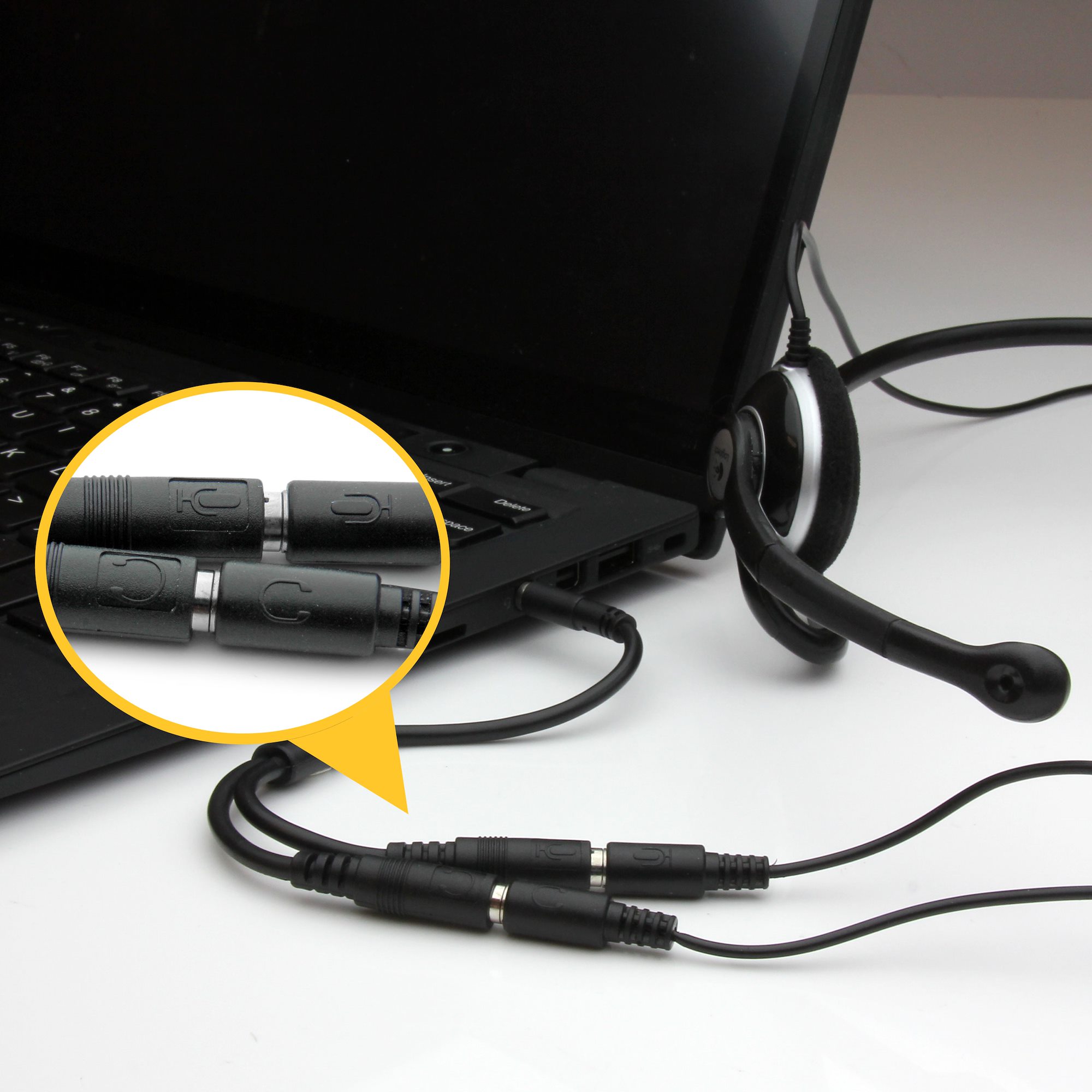 HEADSET ADAPTER - STEREO / MIC .