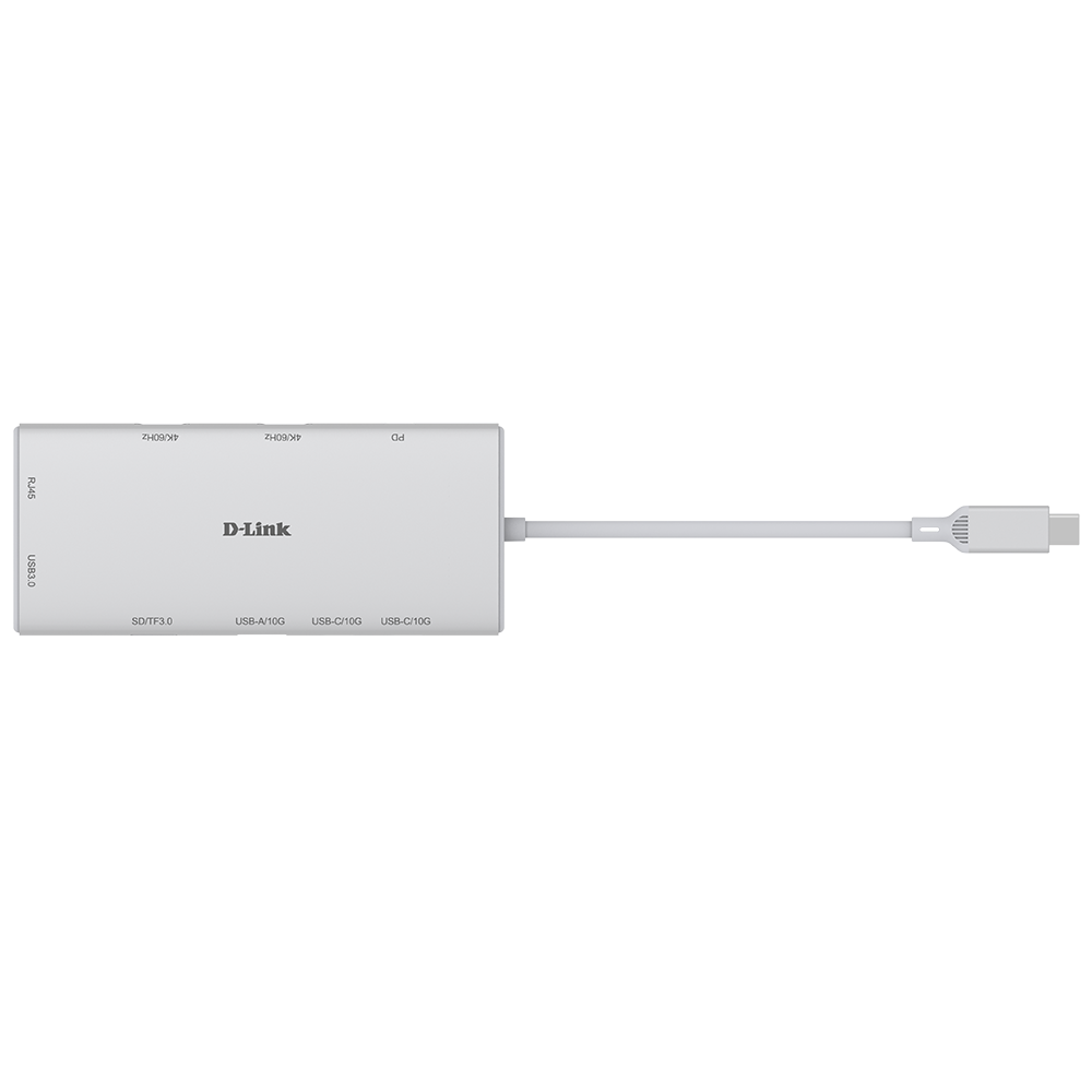 D-LINK DUP-A01 10-in-1 USB-C Hub 2x HDMI 4K 1x PD 1x SD/TF3.0 1x USB-A 10G 2x USB-C 10G 1x USB-A 1x RJ-45