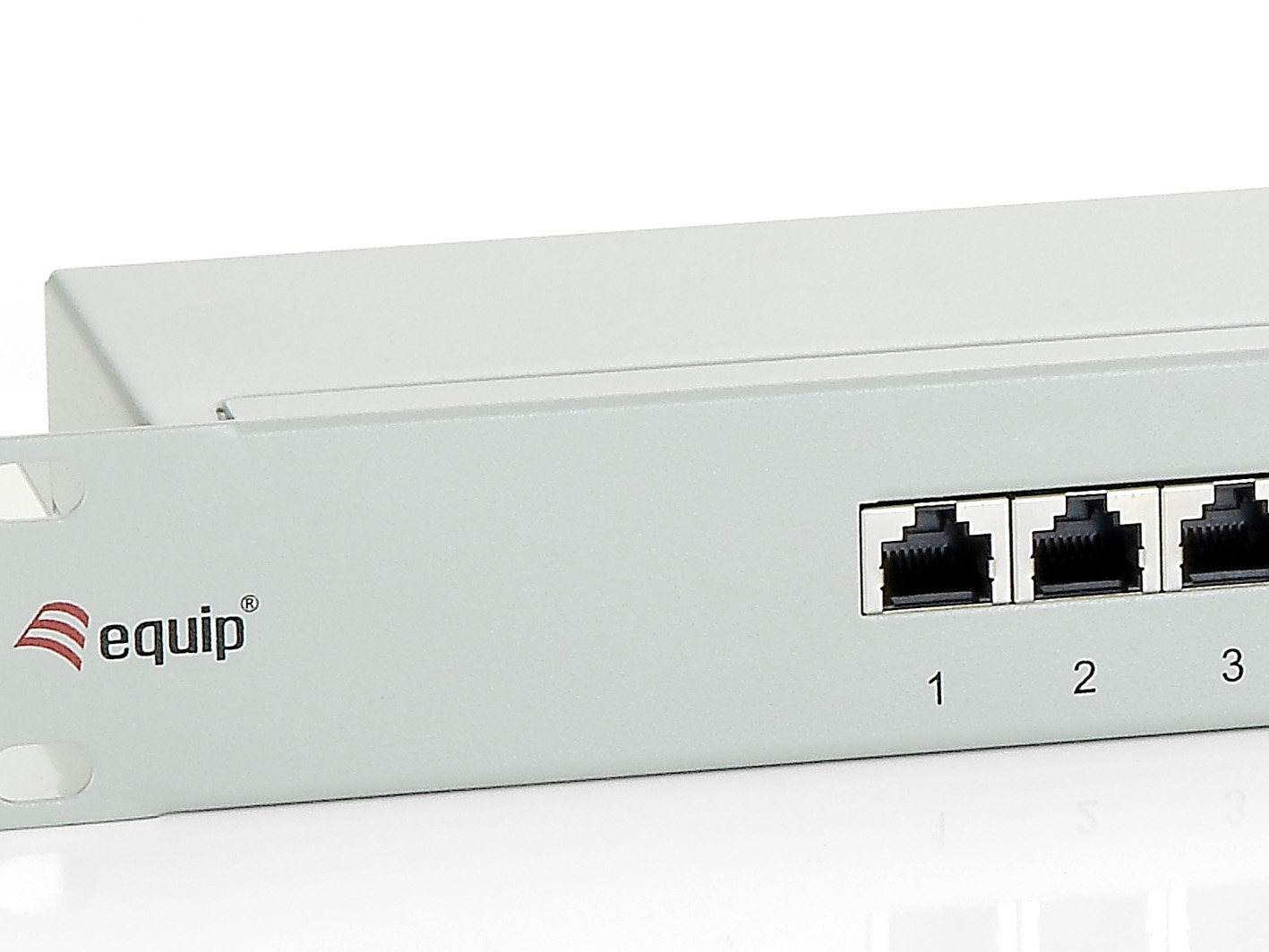 Equip 19 Patchpanel 24xRJ45 Cat6 FTP 1U 250MHz RAL7035