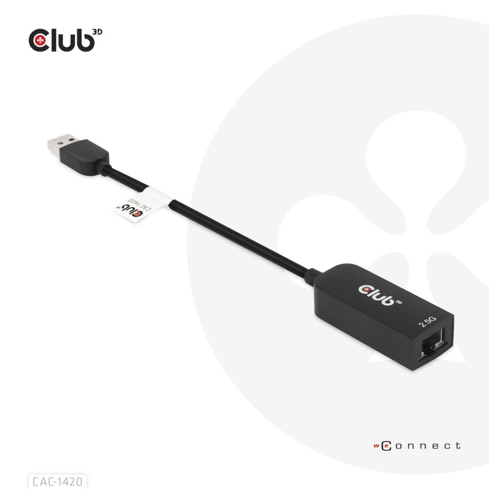Club3D Adapter USB 3.2 Typ A > RJ45 2.5Gb retail