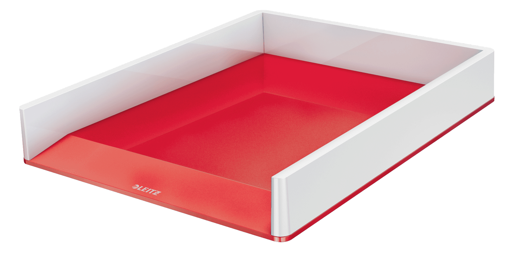 LEITZ Briefablage WOW Duo Colour perlweiß/rot DIN A4, 1 St.