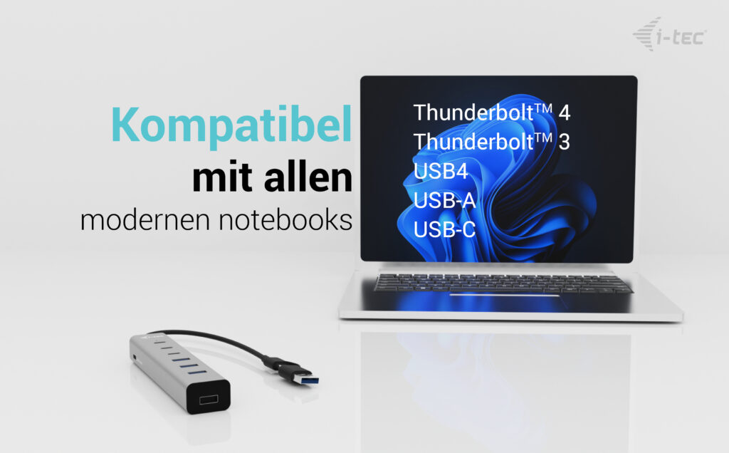 I-TEC USB-C/USB-A Charging Metal HUB 7 Port 3x USB-C 3.2 Gen. 1 4x USB-A 3.2 Gen. 1