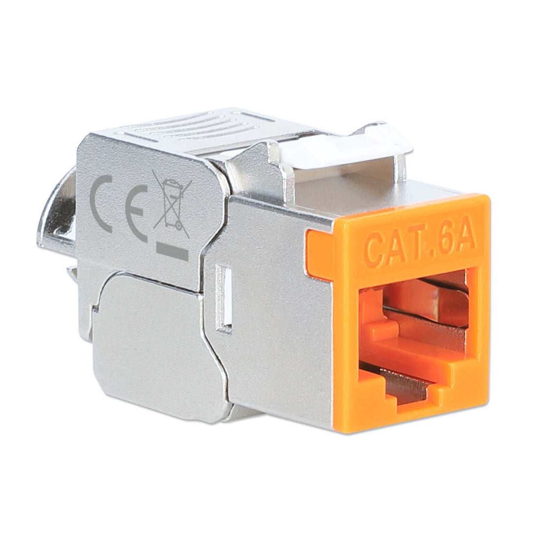 INTELLINET Cat6a 10G STP Keystone-Modul orange