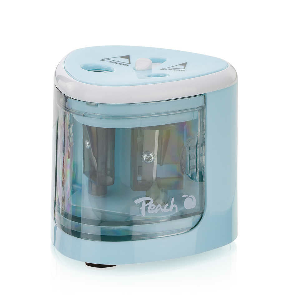 Peach Elektrischer Stiftspitzer PO102 universal blau