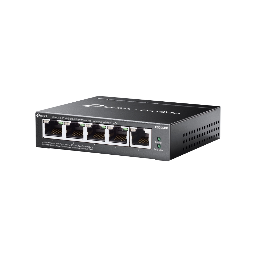 5-PORT 1G EASY MANAGED SWITCH WITH 4-PORT POE+