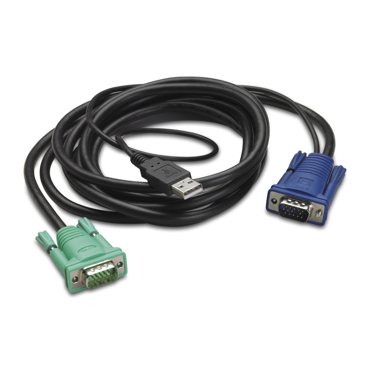 APC Keyboard / video / mouse KVM cable USB HD-15 VGA M to HD-15 VGA M 1,83m