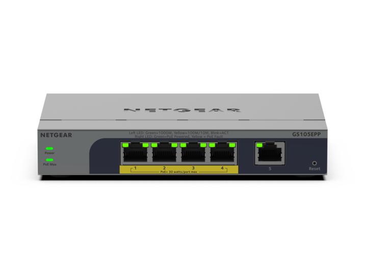 5-PORT POE+ 1G PLUS SWITCH POE BUDGET 120 W FANLESS