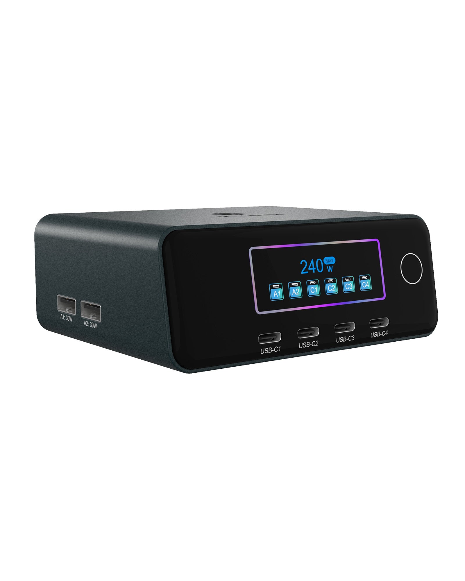 GaN-Ladegerät mit LCD-TFT Display bis zu 240W