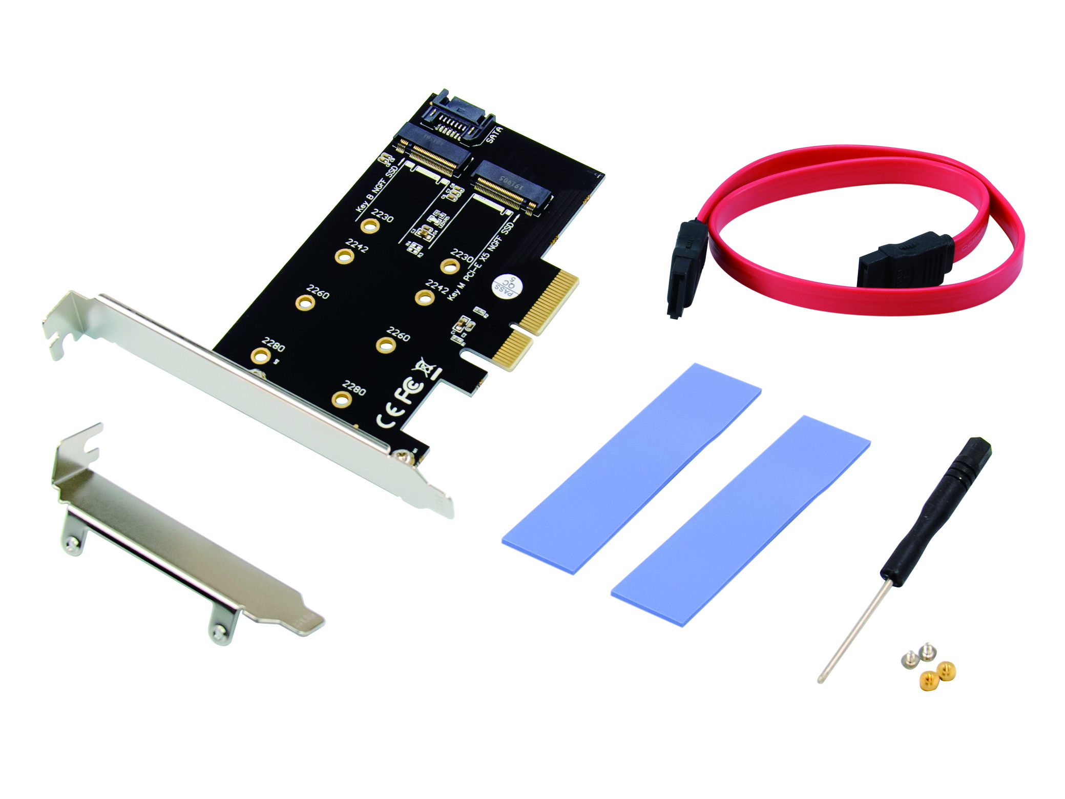 CONCEPTRONIC M.2 4xPCIe3.0 Card M.2 SATA/M.2 NVMe SSD