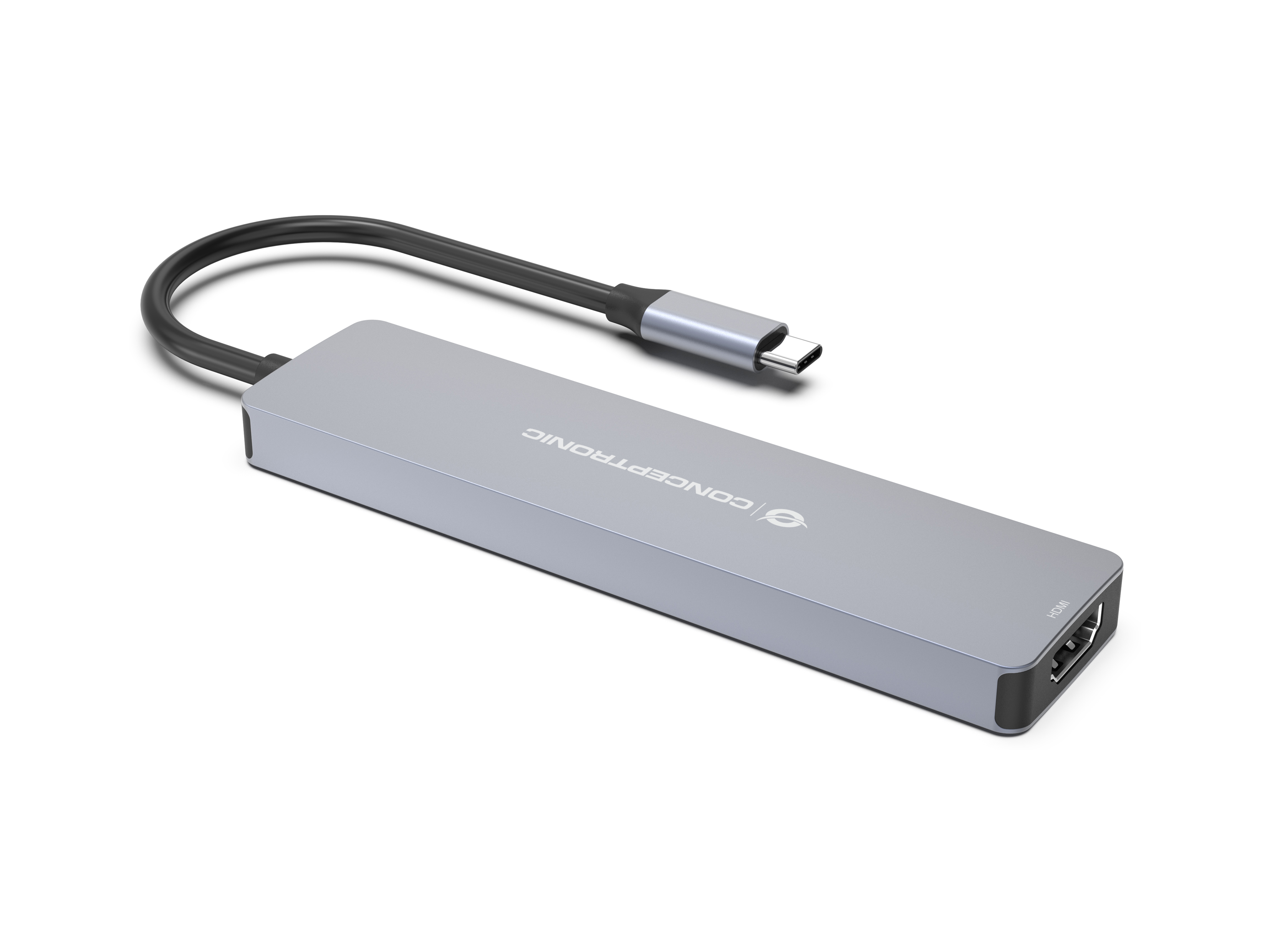 CONCEPTRONIC 7-1 Dock USB-C->HDMI/USB-C/2xUSB-A/+ 25cm gr