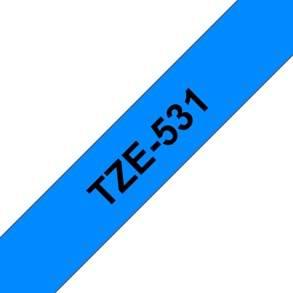 TZE-531 LAMINATED TAPE 12MM 8M BLACK ON BLUE