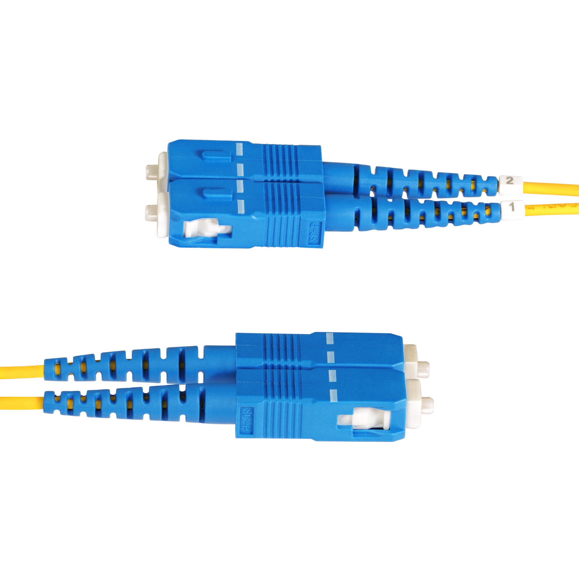 STARTECH.COM 2m OS2 LWL Patchkabel LC zu SC UPC Singlemode Duplex 9/125um 10G Kabel LSZH Glasfaserkabel LC auf SC