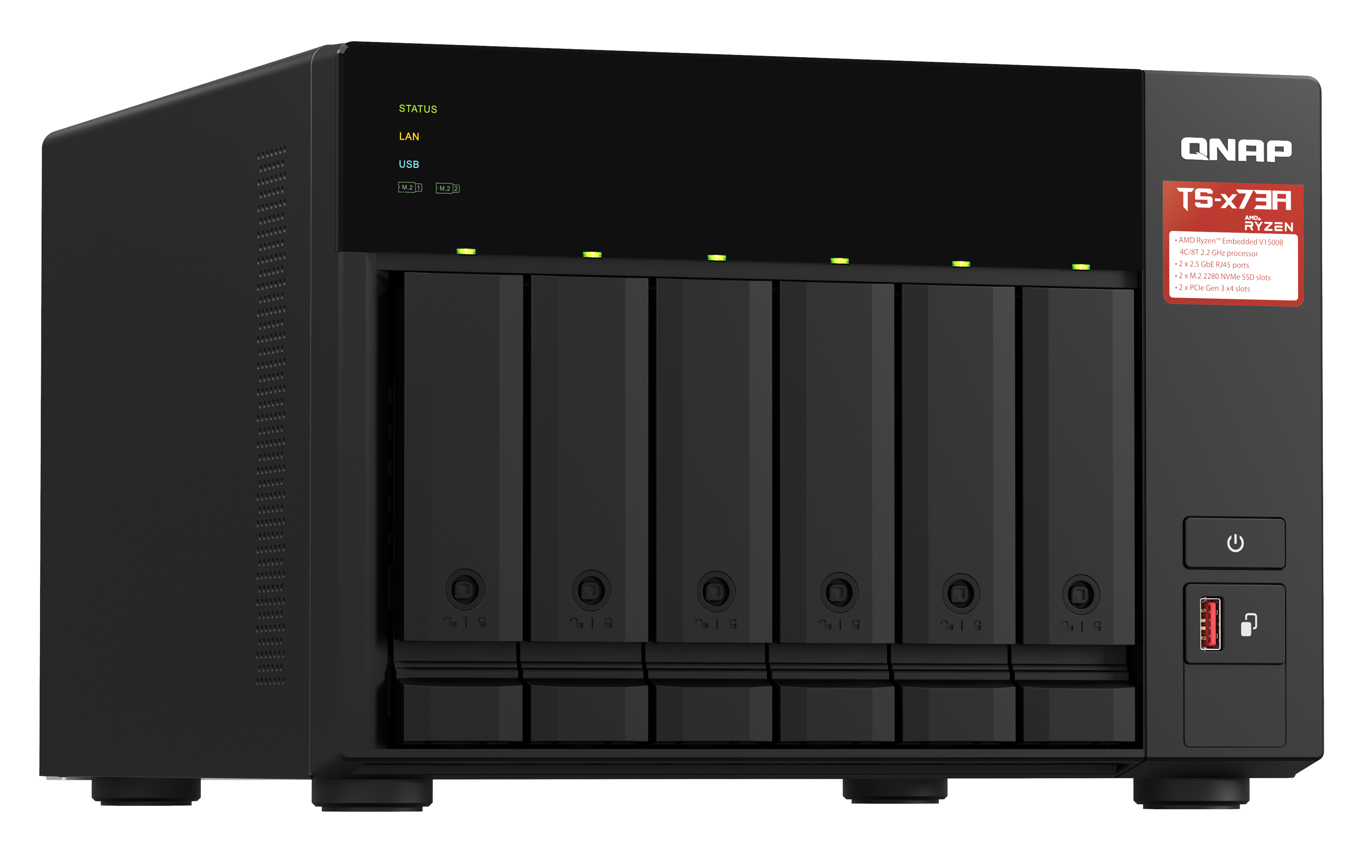 NAS Server QNAP TS-673A-8G 6-Bay