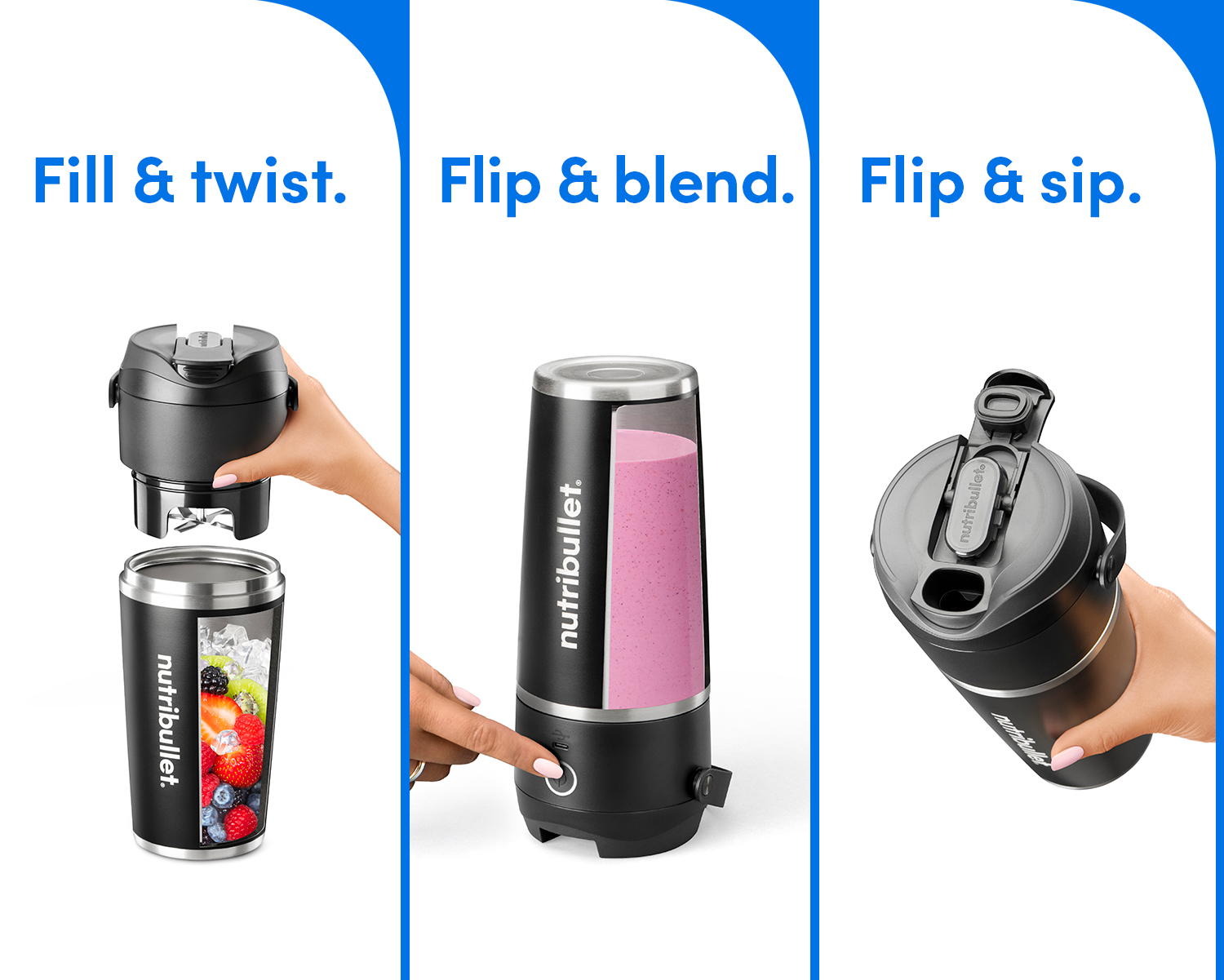 nutribullet NBP016B FLIP Smoothie Maker schwarz