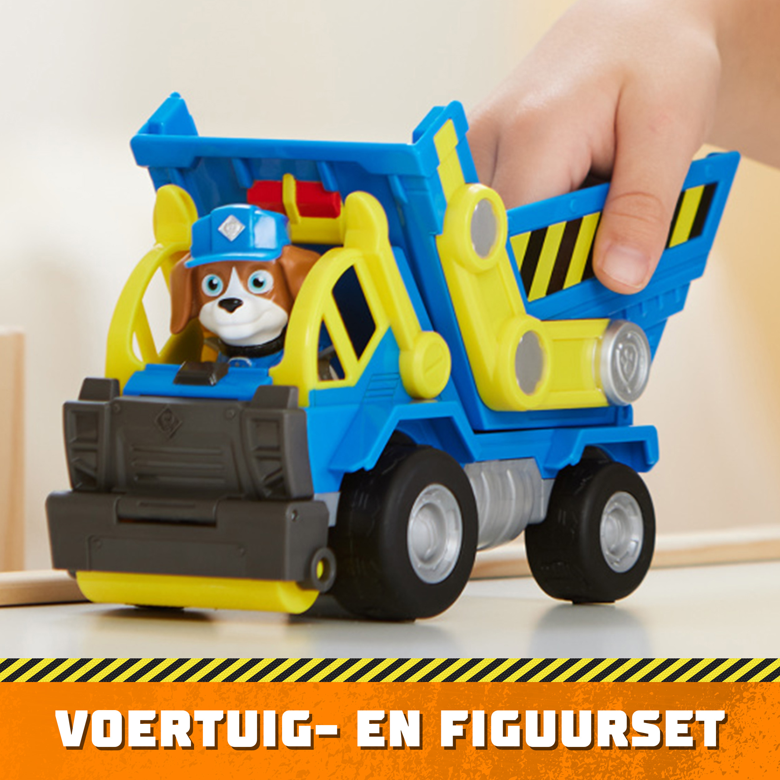 Rubble & Crew - Kipplaster-Baufahrzeug mit Wheeler-Figur, Spielfahrzeug