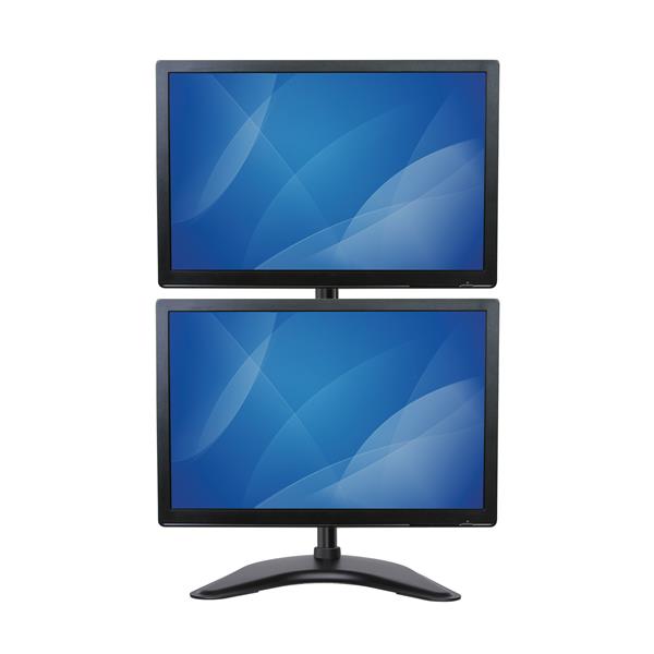 STARTECH.COM Vertikale Dual Monitorhalterung - Heavy Duty Stahl - VESA bis zu 27 Zoll - Verstellbarer zweifach Moniotrständer