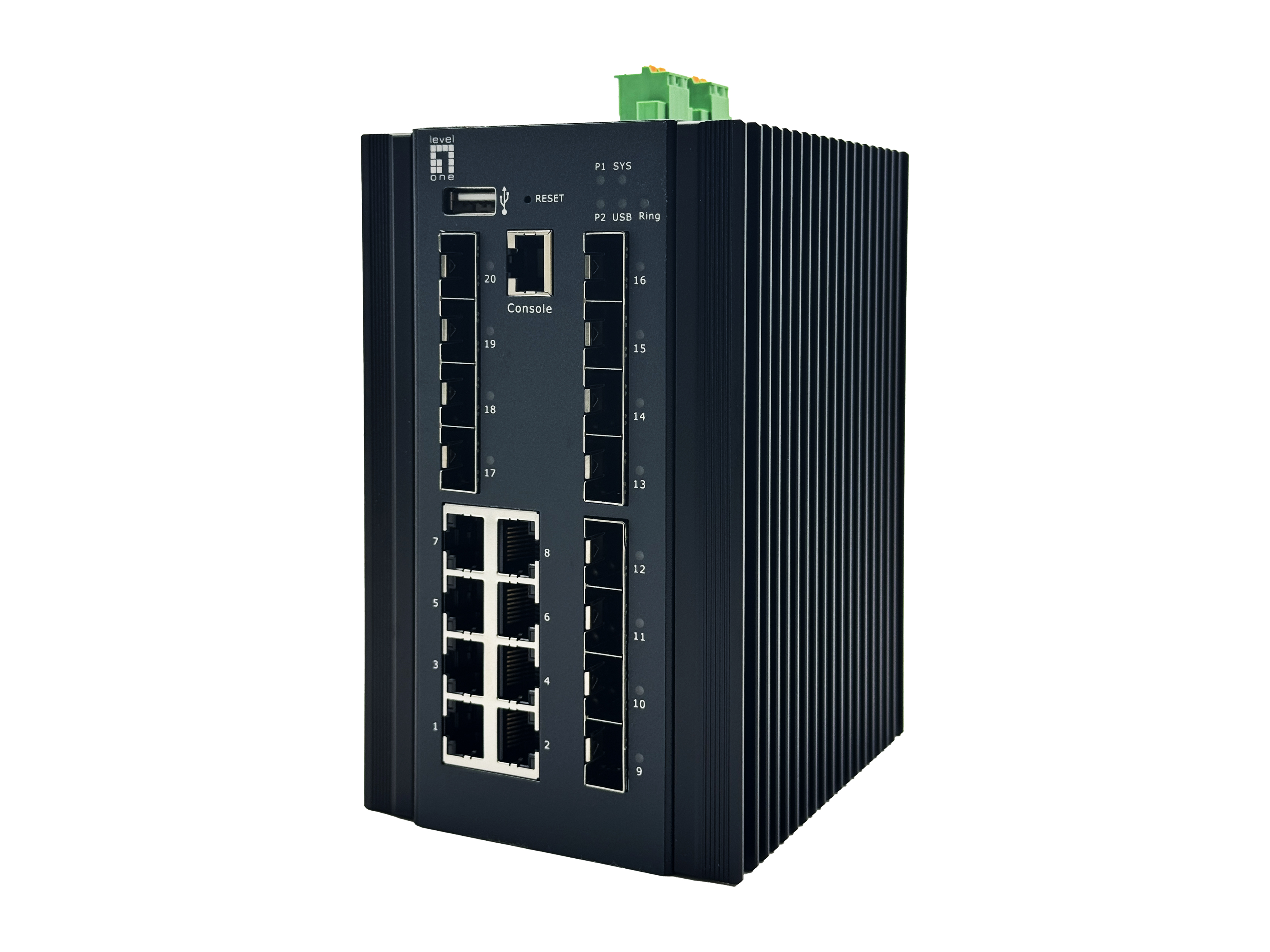 LevelOne Industr.Switch 8xGE/8x1GSFP/4x10GSFP+ Managed L2