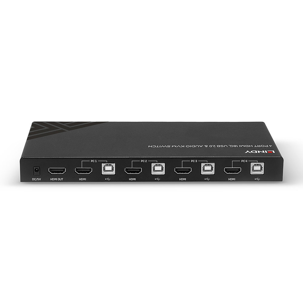 4 Port KVM Switch HDMI 4K60, USB 2.0 & Audio, KVM-Switch