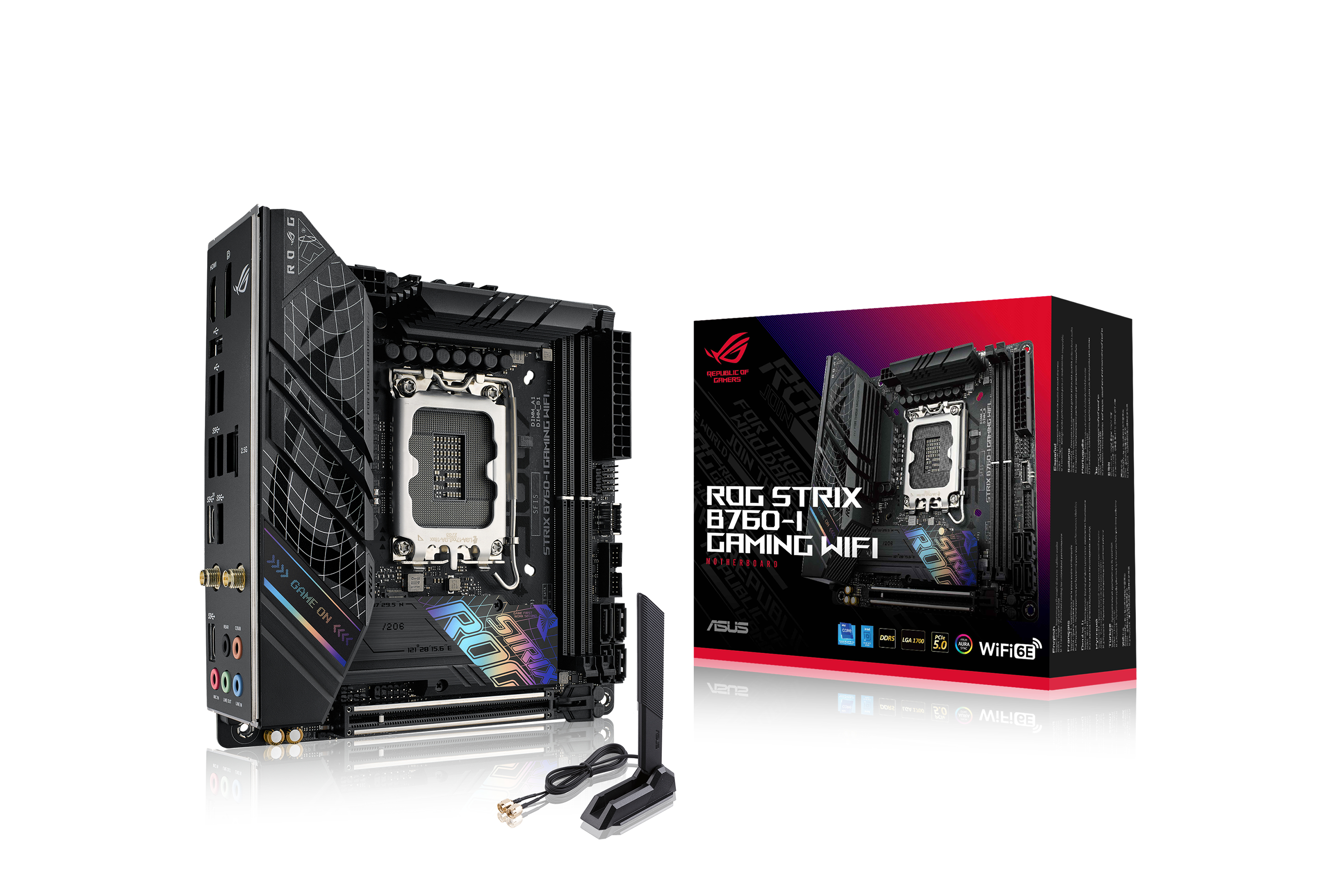 ASUS ROG STRIX B760-I GAMING WIFI (INTEL,1700,DDR5,mITX)