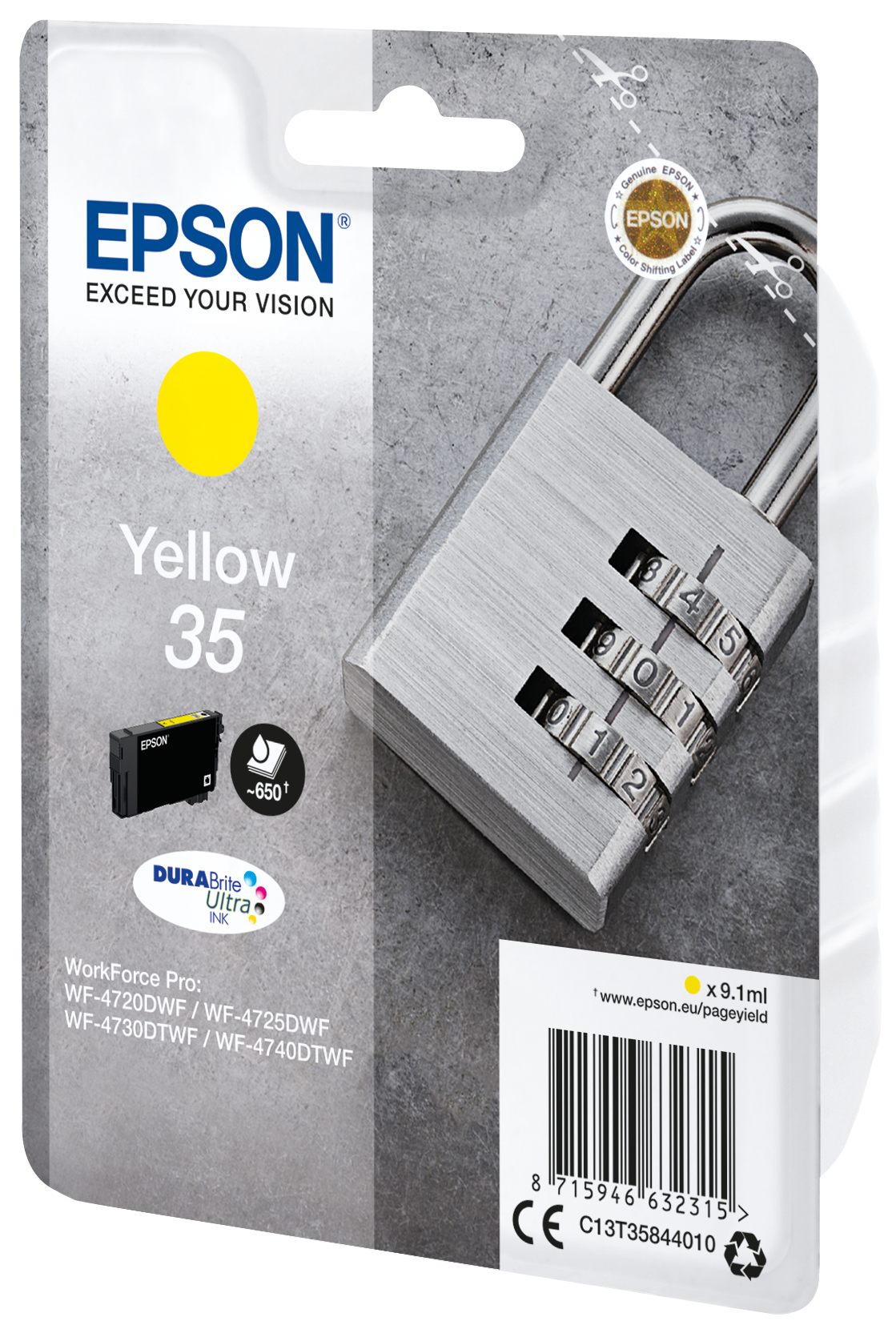 EPSON 35 / T3584 (Vorhängeschloss) gelb Druckerpatrone