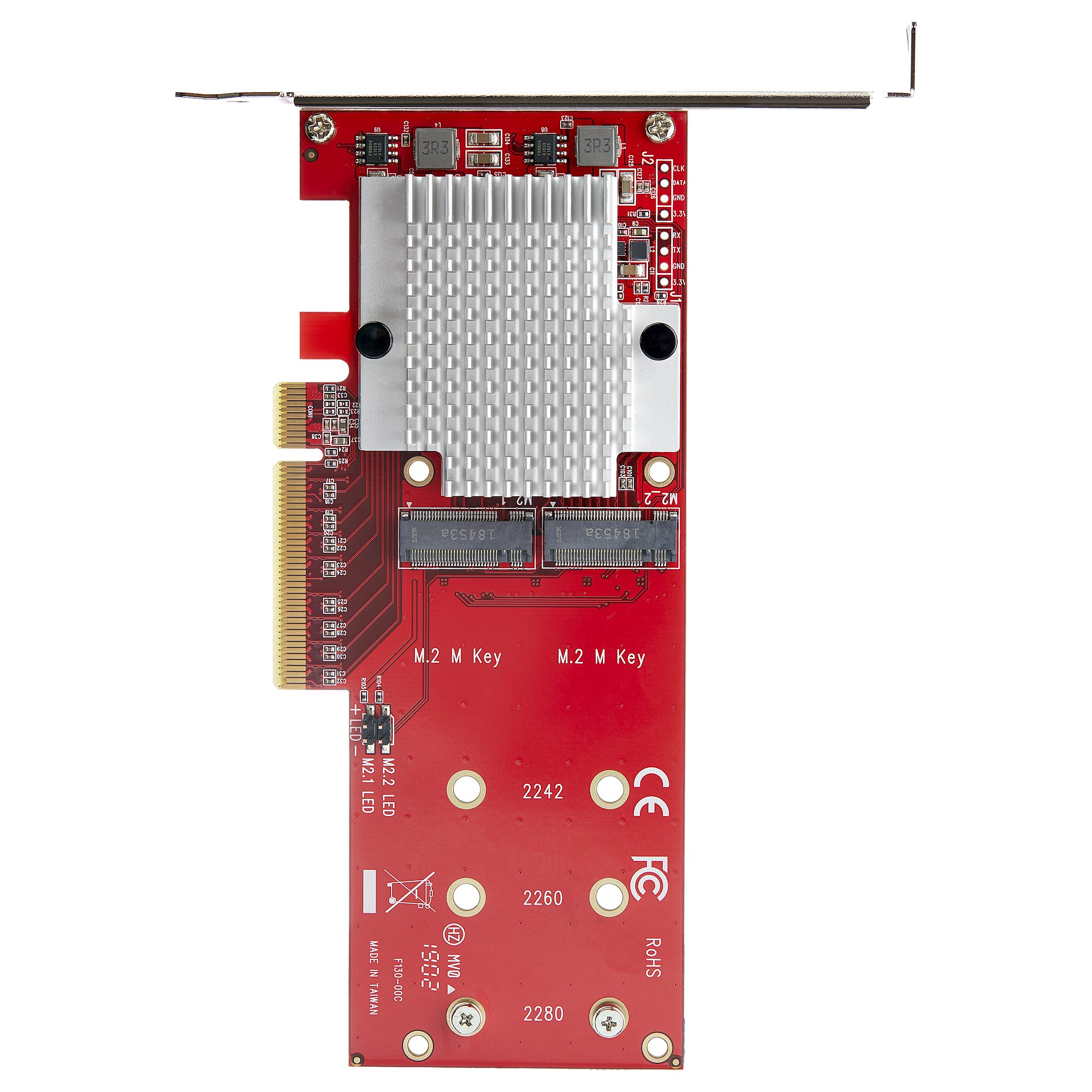 STARTECH.COM x8 Dual M.2 PCIe SSD Adapter PCIe 3.0 PCI Express M.2 SSD Netzwerkkarte PCIe PEX8M2E2
