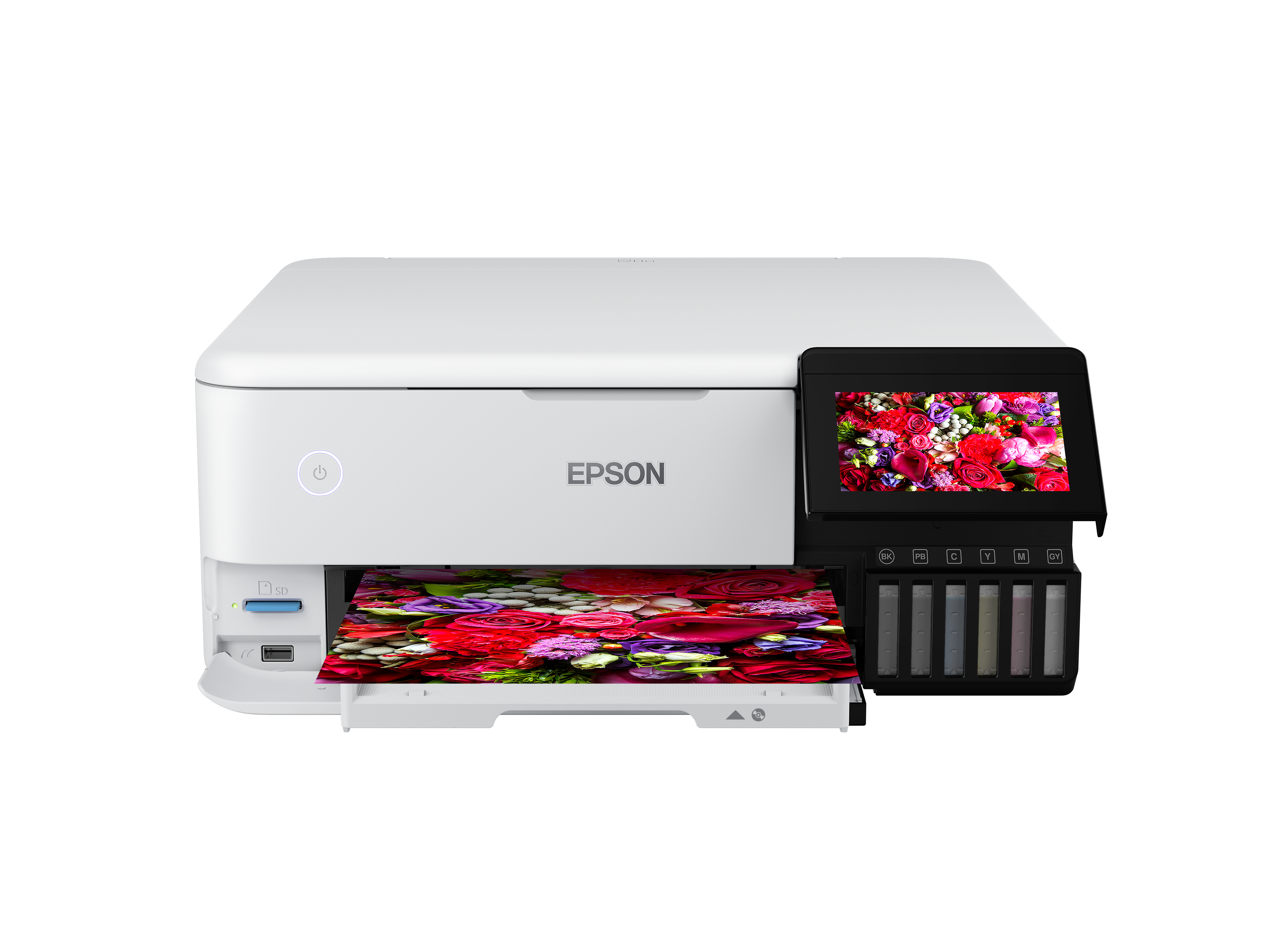 EPSON EcoTank ET-8500 3 in 1 Tintenstrahl-Multifunktionsdrucker weiß