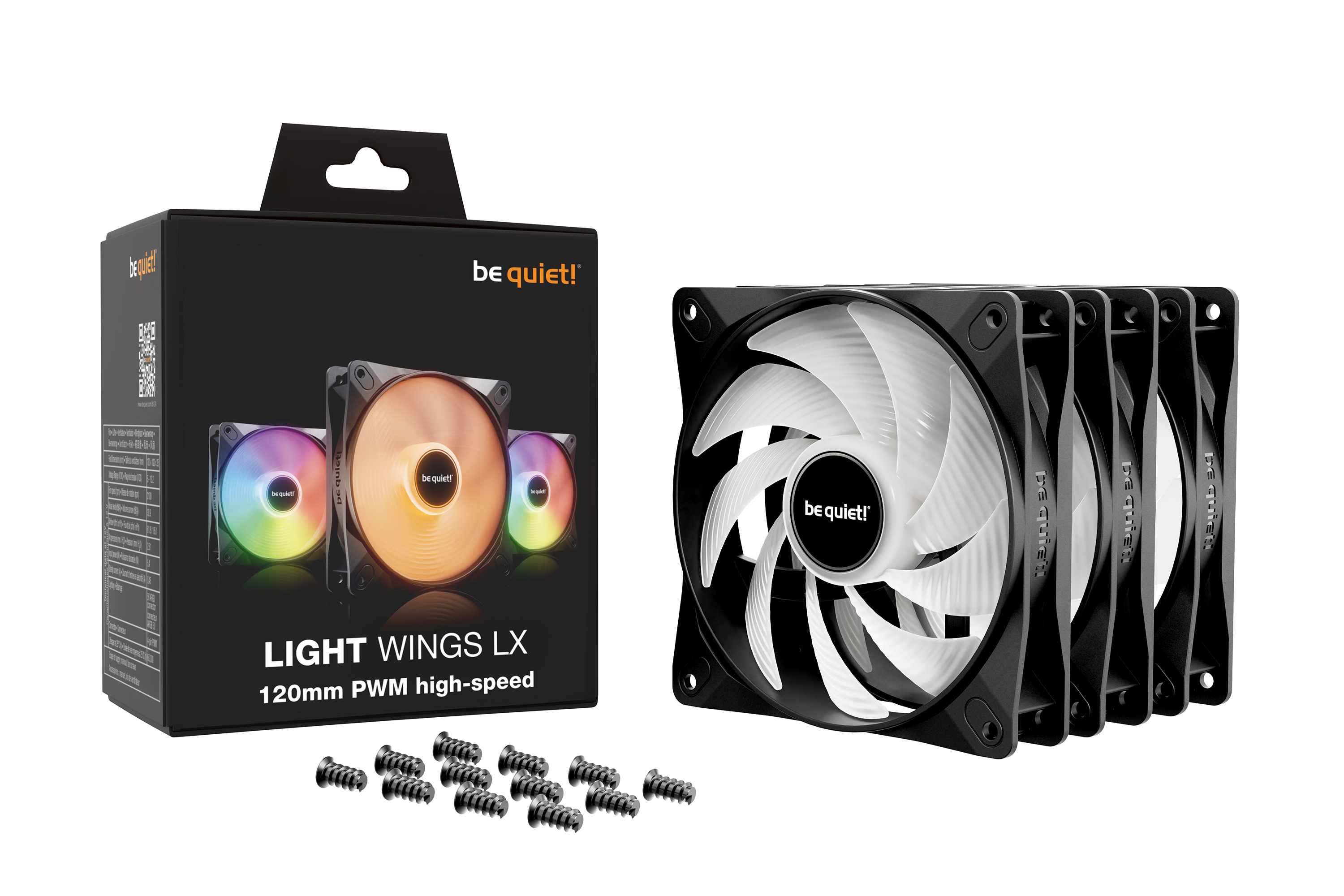 Light Wings LX PWM high-speed 120 mm Triple Pack, Gehäuselüfter