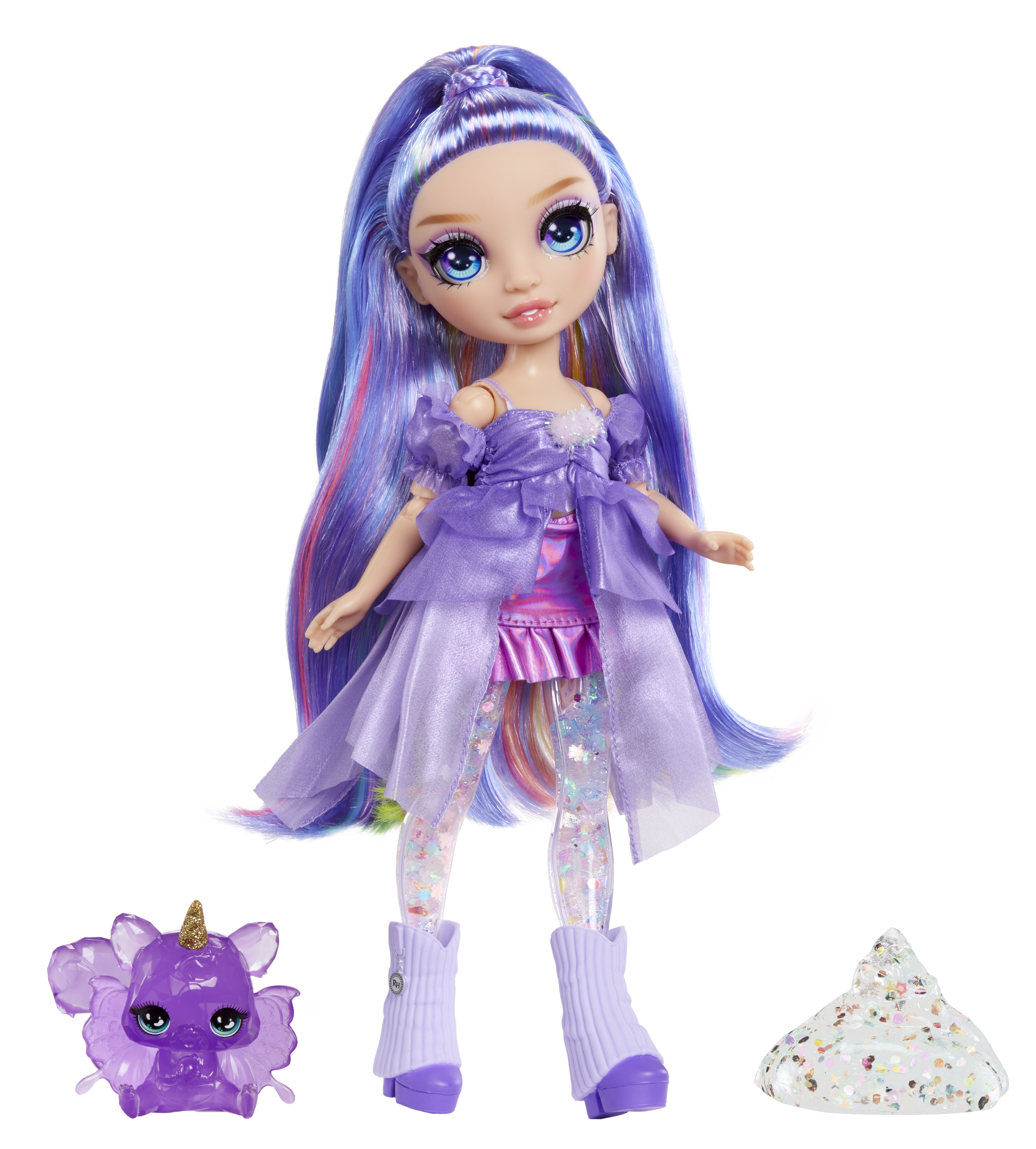 Rainbow High Shimmers with Slime - Violet, Puppe