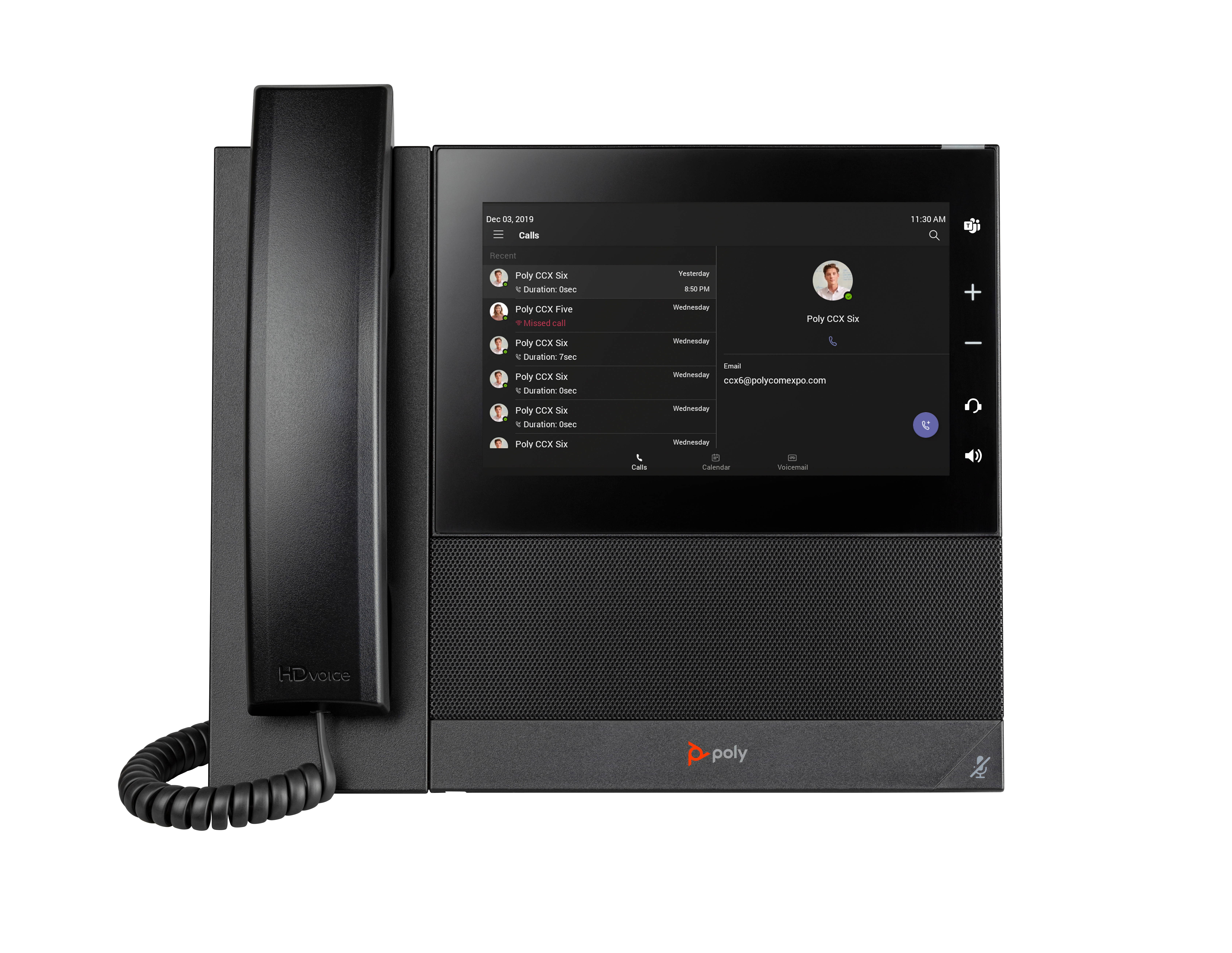 HP Poly CCX 600 Business Media Phone for Microsoft Teams and PoE-enabled