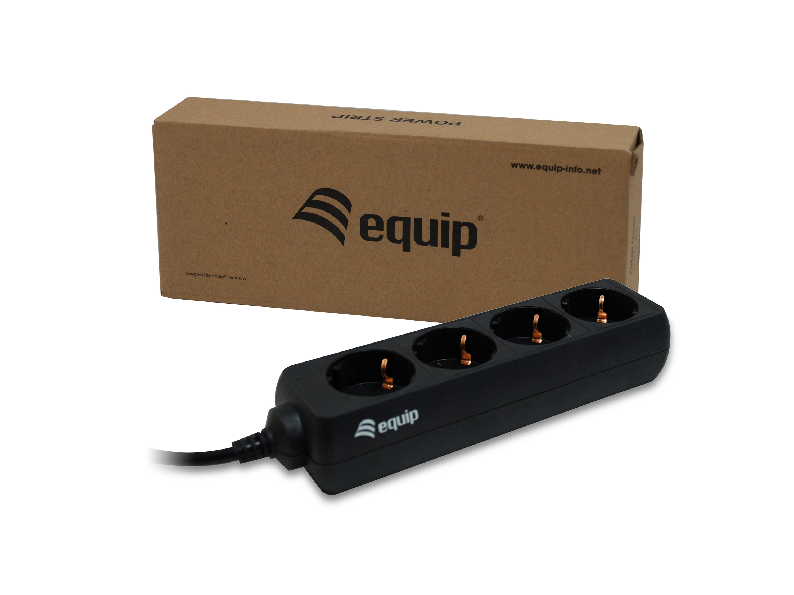 Equip Steckdosenleiste 4xSchuko->St.IEC320 C14 sw. Pla.