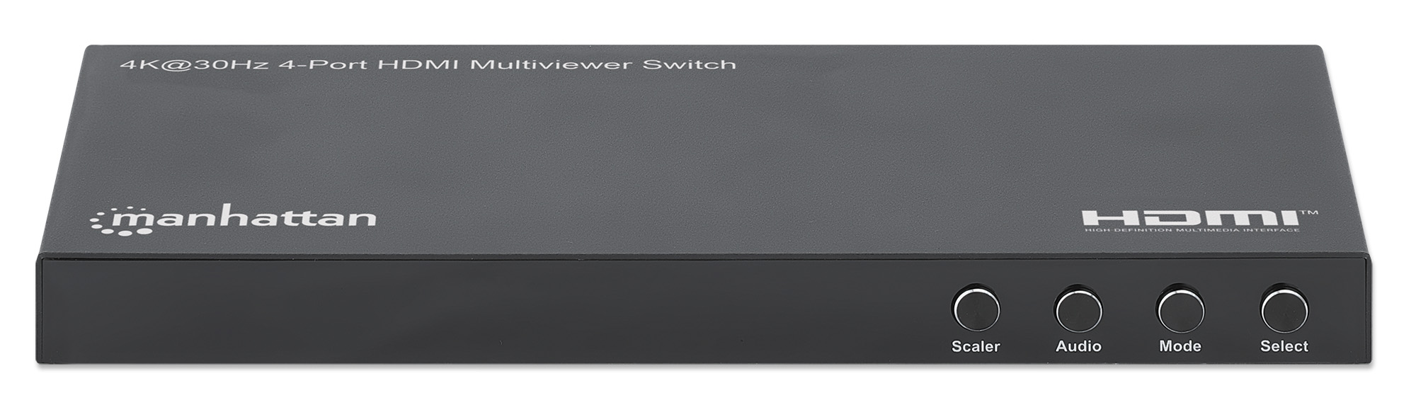 MANHATTAN 4K30Hz 4-Port HDMI Multiviewer Switch bis zu vier Eingangsquellen auf einen Bildschirm 4x1 Klinke und Toslink-Audio