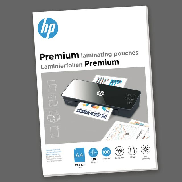 HP Laminierfolien Premium A4 125 Micron 100x