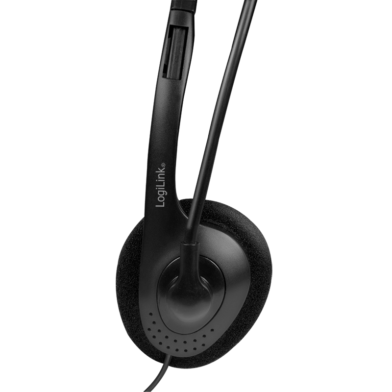 Logilink Stereo-Headset, 1x 3,5-mm-Klinke Bügelmikro Eco-Box