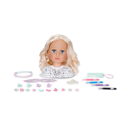 BABY born Stylingkopf Bemalen & Frisieren, Schmink- und Frisierkopf