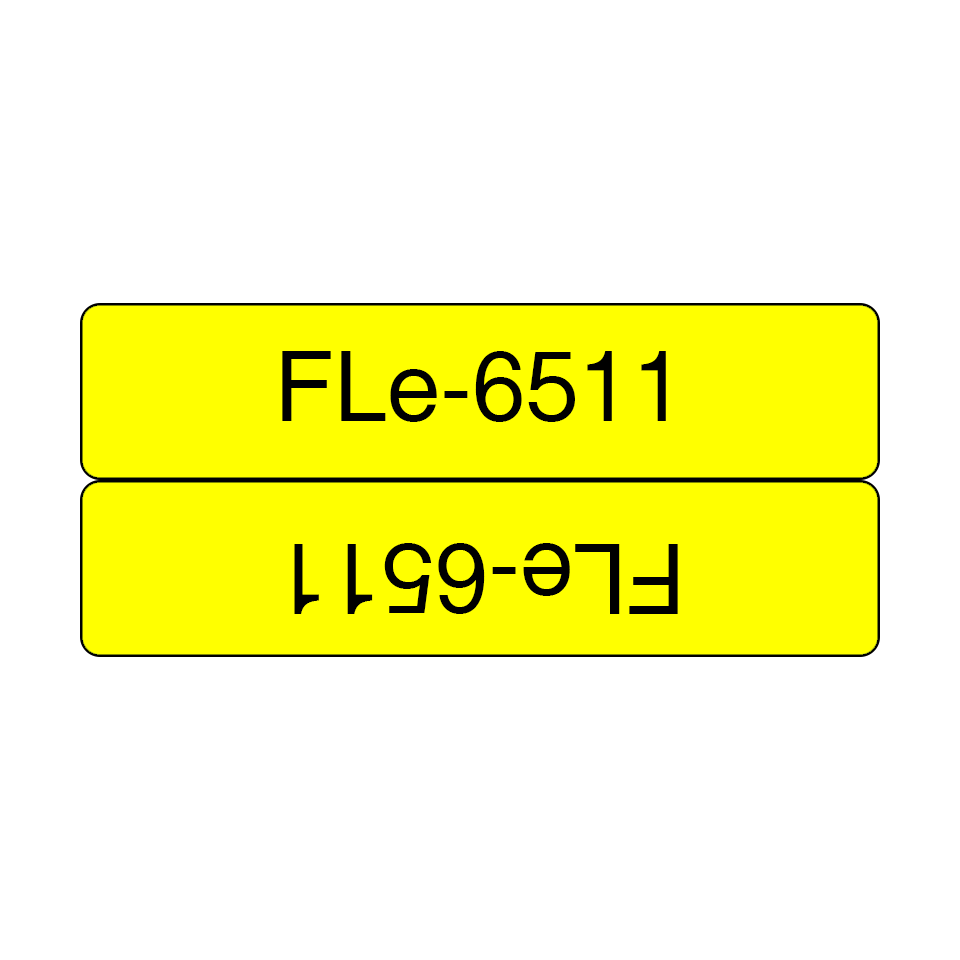 brother Einzeletiketten-Schriftband FLe Fle-6511 FLE6511, 45 x 21 mm, schwarz auf gelb, 1 St.