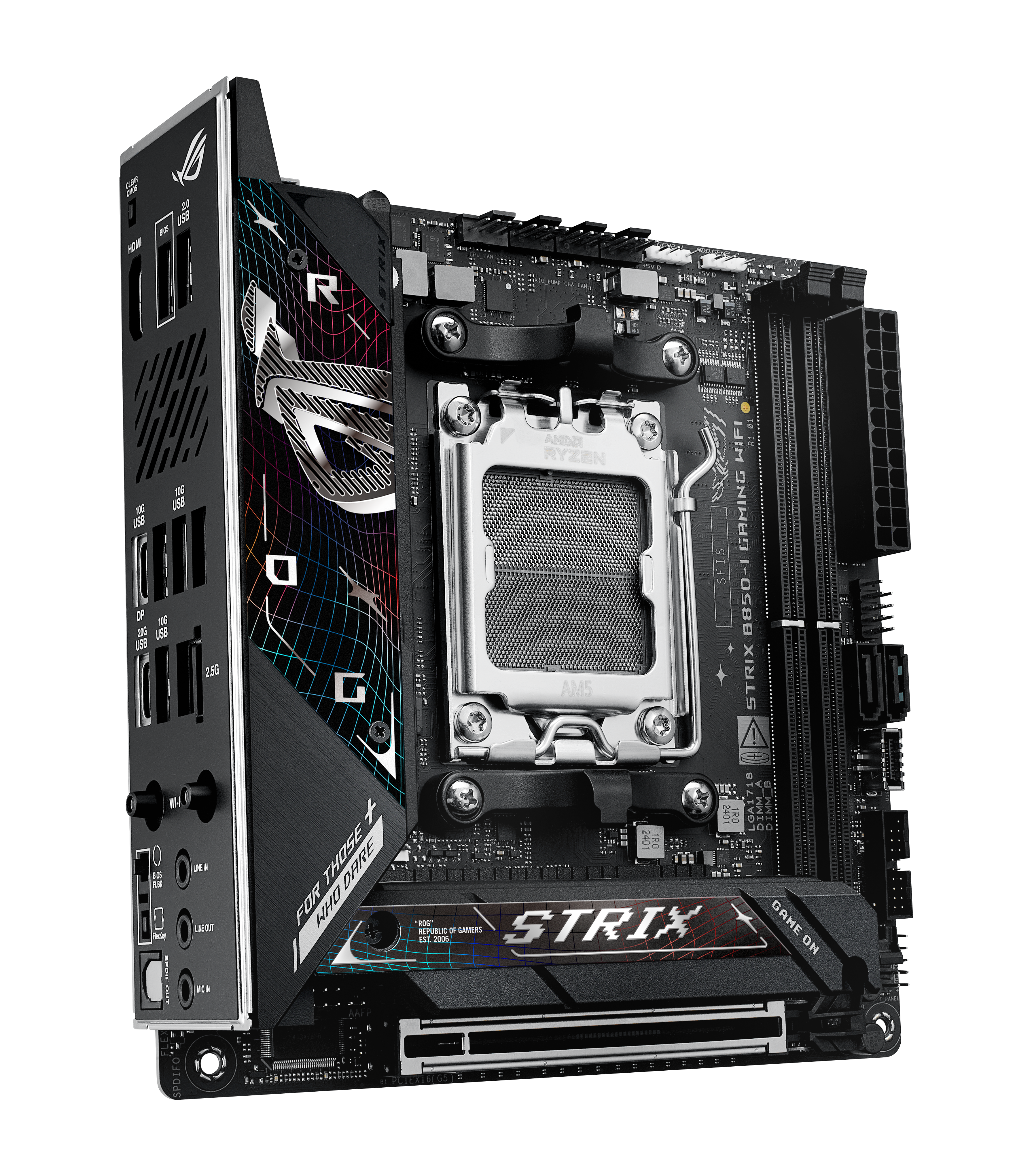 ASUS ROG STRIX B850-I GAMING WIFI AM5 DDR5 ATX MB 1xHDMI 2xM.2 2xSATA