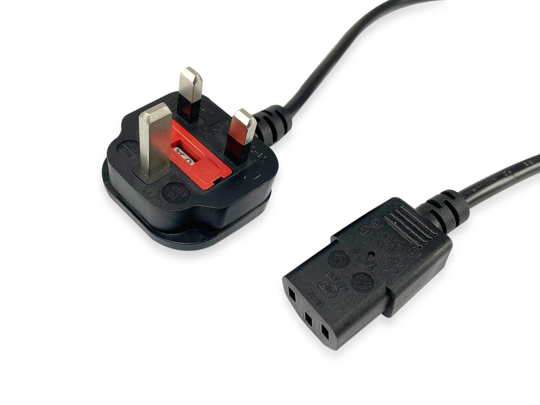 Equip Stromkabel UK-BS1363 ->C13 St/Bu schwarz 2.00m PVC Polybeutel