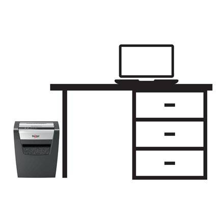 Rexel Momentum X312 Aktenvernichter mit Partikelschnitt P-3, 5 x 42 mm, bis 12 Blatt, schwarz