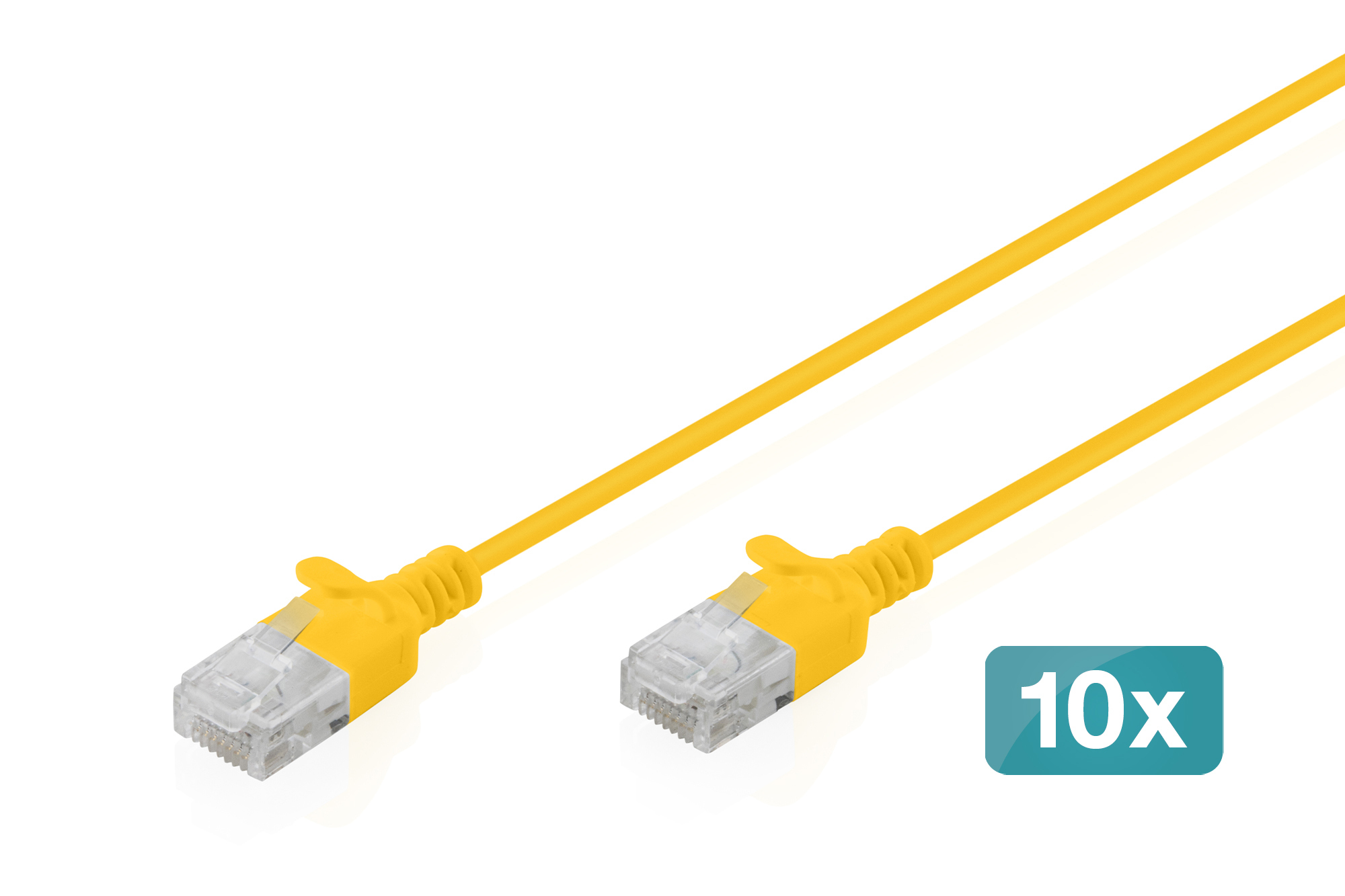 CAT6 U/UTP SLIM PA 10X05M YELL 10X 050M LSZH AWG 32/7 YELLOW