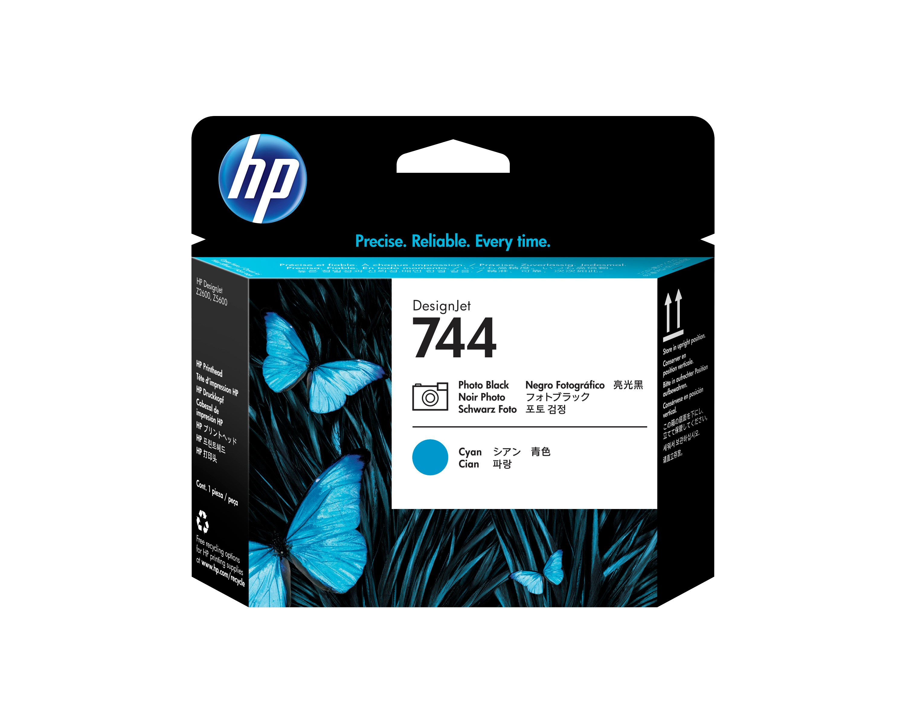 HP 744 Druckkopf fotoschwarz & Cyan