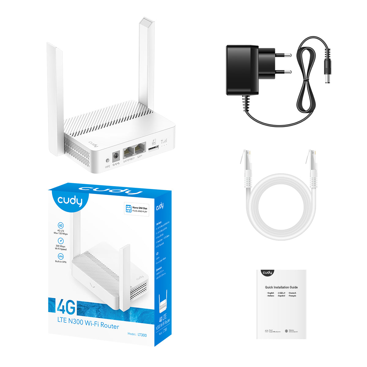 Cudy LT300 Wi-Fi 4G LTE Cat4 Router